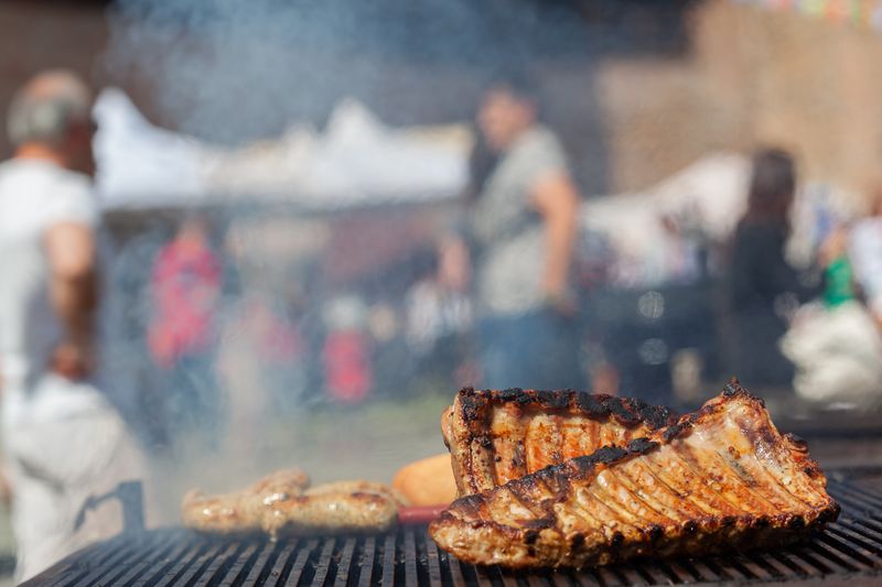 Chopt half rack St Louis style ribs with house BBQ sauce