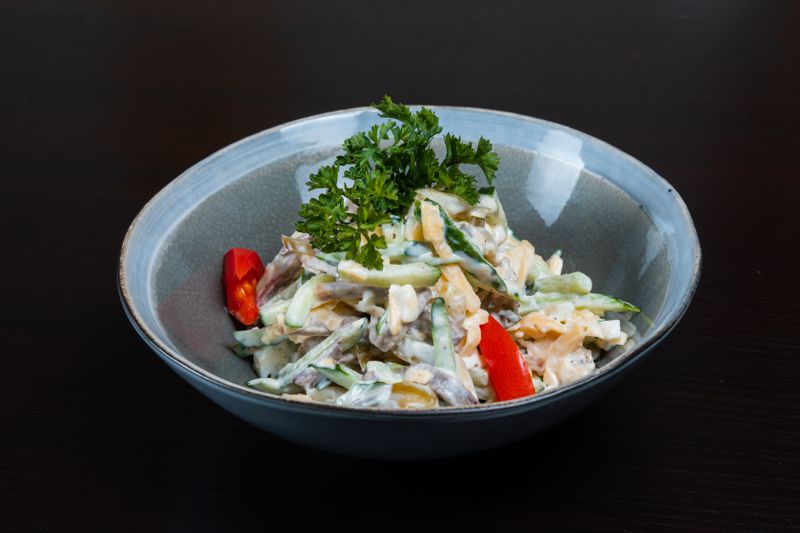 House-made creamy coleslaw with fresh cabbage